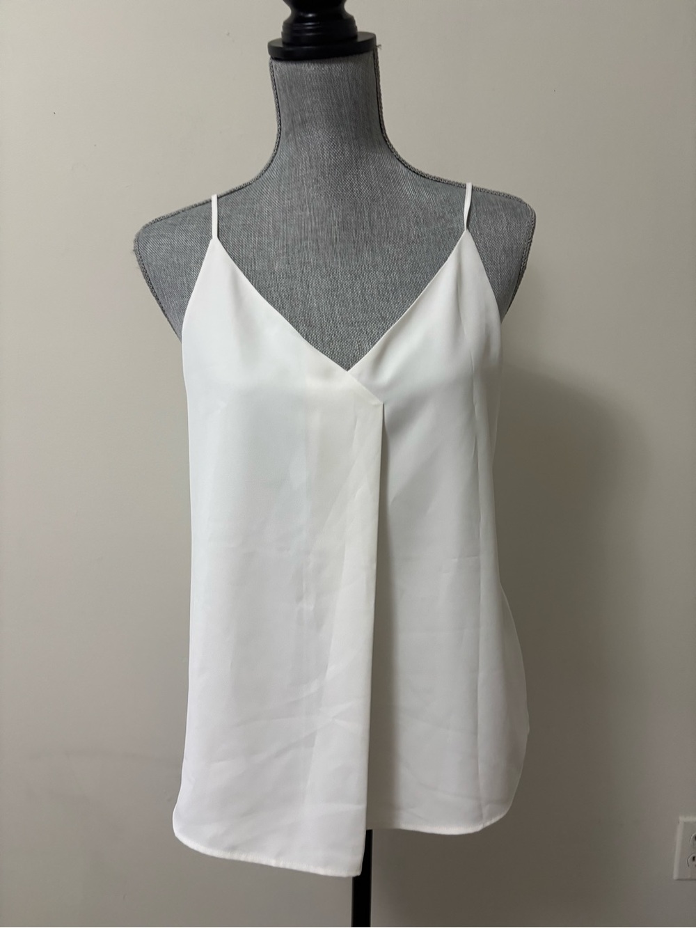 Uniqlo Off-White V-Neck Spaghetti Strap Drape Camisole